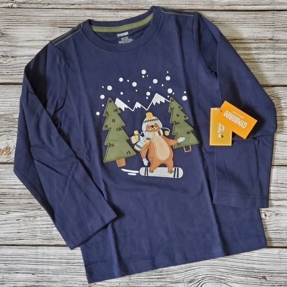Gymboree Boys Holiday Winter Set Skiing Sloth and Matching Pants Aspen Lodge - Picture 13 of 14